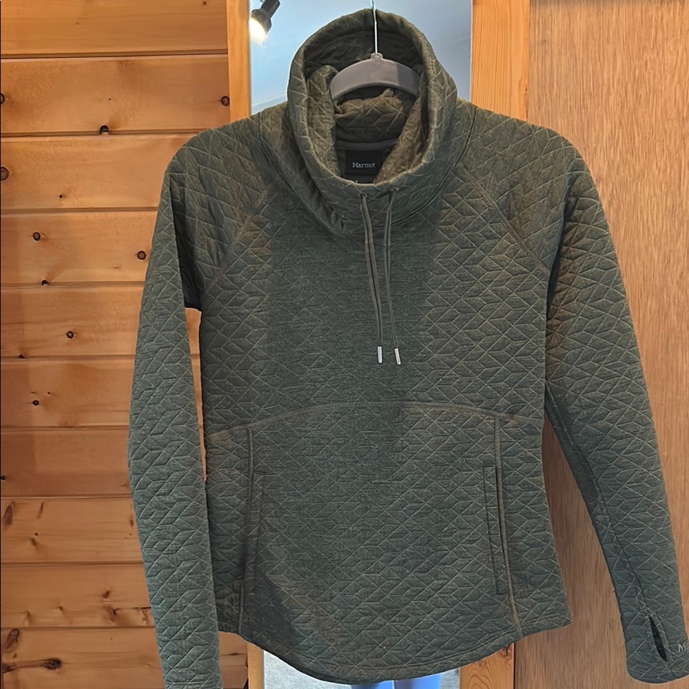Marmot Green Quilted Pullover